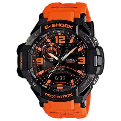 Pre-owned Casio G-shock Ga-1000-4adr Orange Resin Gravity Master Men's Watch