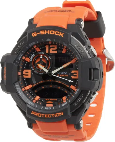 Pre-owned Casio G-shock Ga-1000-4adr Orange Resin Gravity Master Men's Watch