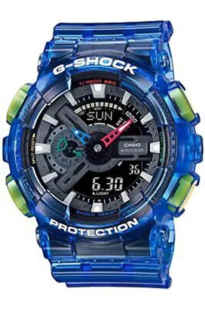 Pre-owned Casio G-shock Ga-110jt-2ajf Joytopia Digital Watch Blue Transparent 51.2mm