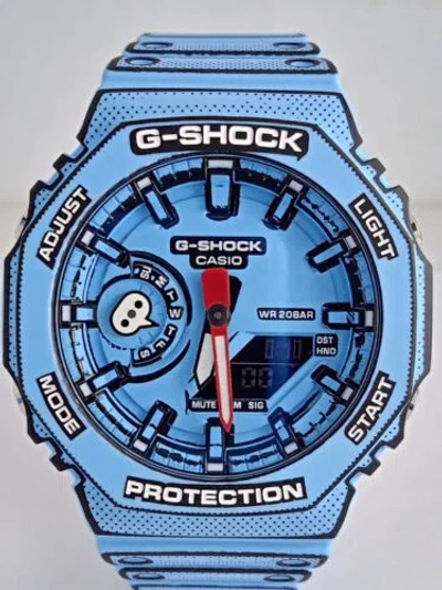 Pre-owned Casio G-shock Ga-2100mng-2a Blue Manga Theme Limited Edition Made In Japanfedex