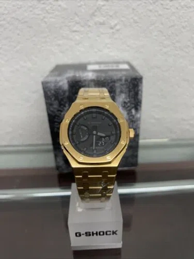 Pre-owned Casio G-shock Ga2100 Yellow Gold  Oak Ap Royal Oak Limited Edition