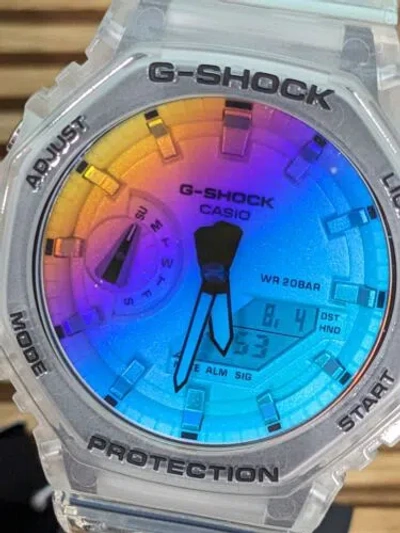 Pre-owned Casio G-shock Ga2100srs-7a Analog-digital Watch "new"