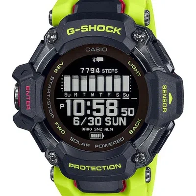 Pre-owned Casio G-shock Gbd-h2000-1a9jr Black G-squad Sport Men's Watch In Box