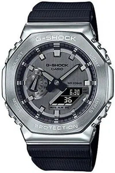 Pre-owned Casio G-shock Gbm-2100-1ajf Men Watch Metal Case Bluetooth Analog Digital