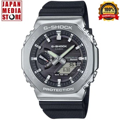 Pre-owned Casio G-shock Gbm-2100-1ajf Metal Case Bluetooth Analog Digital Men Watch