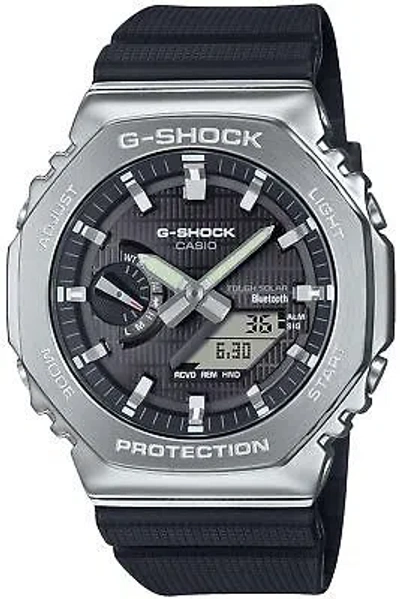Pre-owned Casio G-shock Gbm-2100-1ajf Metal Case Bluetooth Analog Digital Men Watch