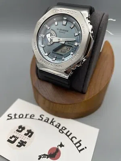 Pre-owned Casio G-shock Gbm-2100a-1a2jf Metal Case Blue Dial Bluetooth Men's Watch