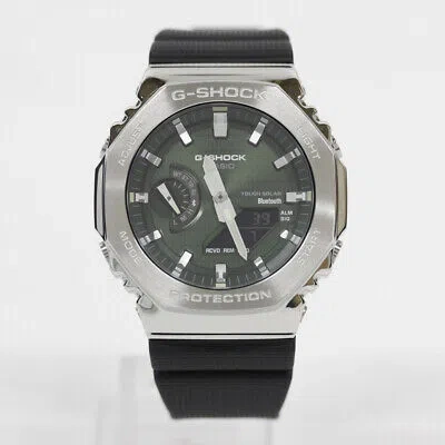 Pre-owned Casio G-shock Gbm-2100a-1a3jf Analog & Digital Quartz Bluetooth Green