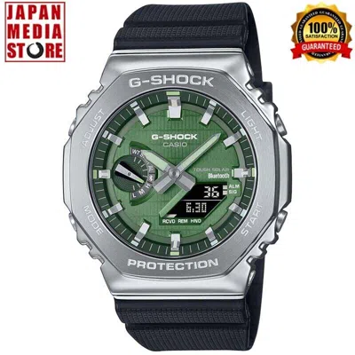 Pre-owned Casio G-shock Gbm-2100a-1a3jf Metal Case Bluetooth Analog Digital Men Watch