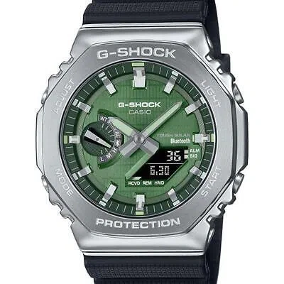 Pre-owned Casio G-shock Gbm-2100a-1a3jf Metal Case Bluetooth Analog Digital Men Watch