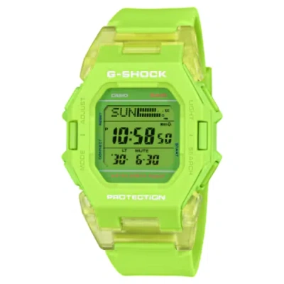 Pre-owned Casio G-shock Gd-b500s-7 Bluetooth Digital Watch Fluorescent Green 41.5mm