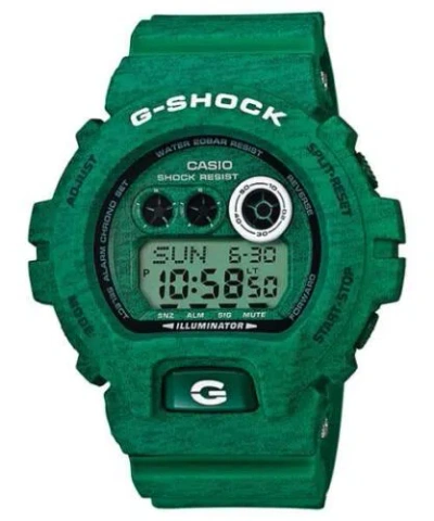 Pre-owned Casio G-shock Gd-x6900ht-3 Heathered Green Pattern Mens Digital Sports Watch
