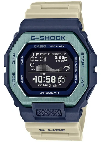 Pre-owned Casio G-shock Gg-lide Time Travel Surfing Gbx-100tt-2jf Men's Watch 2023
