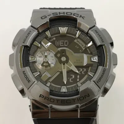 Pre-owned Casio G-shock Gm-110bb-1ajf Black Metal Case Chrono Men's Watch In Box