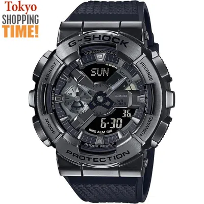 Pre-owned Casio G-shock Gm-110bb-1ajf Blackout Metal Case Analog Digital Men Watch Limited