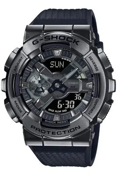 Pre-owned Casio G-shock Gm-110bb-1ajf Men's Watch Black Metal Covered Resin Band