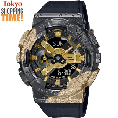 Pre-owned Casio G-shock Gm-114gem-1a9jr Black 40th Anniversary Adventurer Stone Men Watch