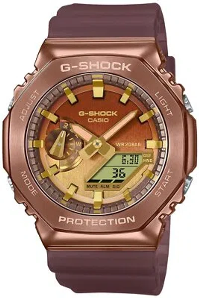 Pre-owned Casio G-shock Gm-2100cl-5ajf Classy Off-road Analog Digital Men Watch Brown