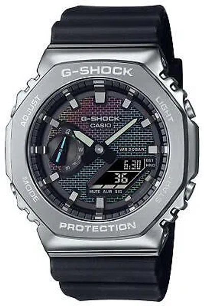 Pre-owned Casio G-shock Gm-2100rw-1ajf Rainbow Brick Wall Series Analog Digital Men Watch