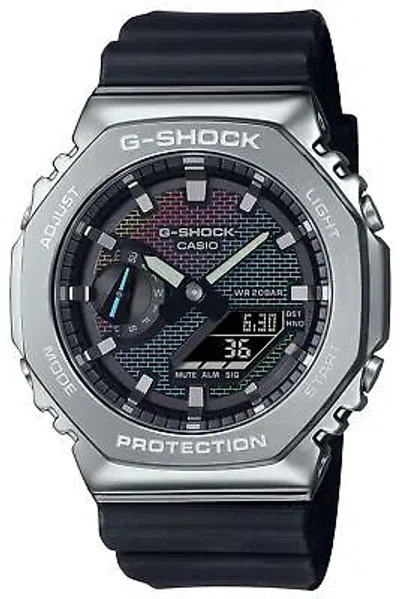 Pre-owned Casio G-shock Gm-2100rw-1ajf Rainbow Brick Wall Series Analog Digital Men Watch