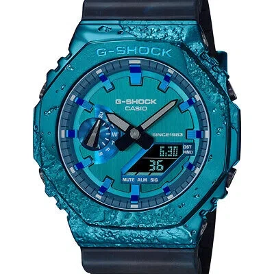 Pre-owned Casio G-shock Gm-2140gem-2ajr Blue 40th Adventurer Stone Men's Watch In Box