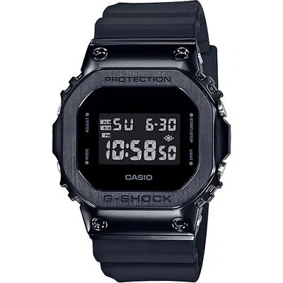 Pre-owned Casio G-shock Gm-5600b-1jf Black Stainless Steel Bezel Men's Watch In Box