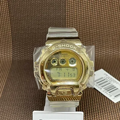 Pre-owned Casio G-shock Gm-6900sg-9d Gold Metal Cover Semi-transparent Digital Men's Watch