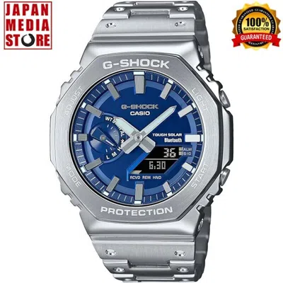 Pre-owned Casio G-shock Gm-b2100ad-2ajf Blue X Full Metal Analog Digital Men Watch Japan