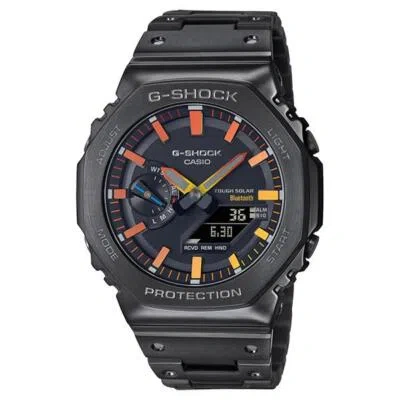 Pre-owned Casio G-shock Gm-b2100bpc-1ajf Rainbow X Black Metal Analog Digital Men Watch