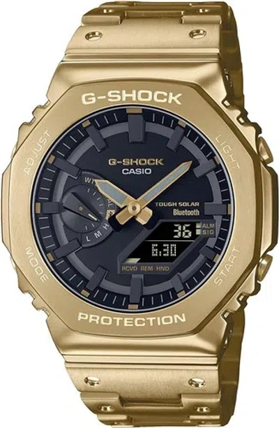 Pre-owned Casio G-shock Gm-b2100gd-9ajf Gold Full Metal Digital Analog Watch Men Japan