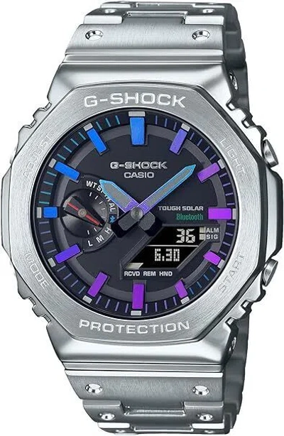 Pre-owned Casio G-shock Gm-b2100pc-1ajf Men's Silver Watch Blue-purple Gradation From Japan
