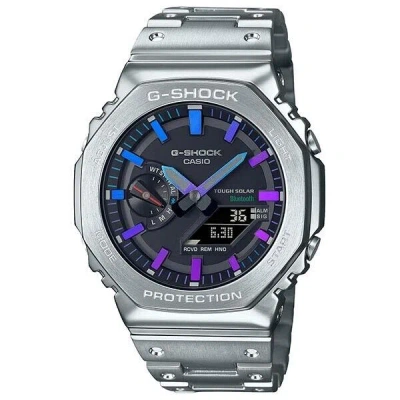 Pre-owned Casio G-shock Gm-b2100pc-1ajf Rainbow X Silver Metal Analog Digital Watch Solar