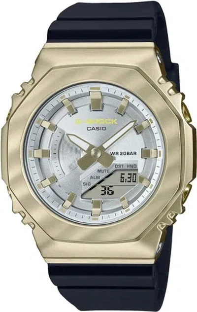 Pre-owned Casio G-shock Gm-s2100bc-1ajf Metal Case Silver X Gold Digital Mid Analog Watch