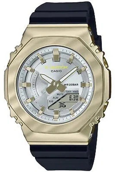 Pre-owned Casio G-shock Gm-s2100bc-1ajf Mid Size Model Silver X Gold Women Watch Resin