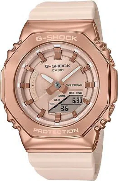 Pre-owned Casio G-shock Gm-s2100pg-4ajf Mid Size Model Pink Gold Women Watch In Box