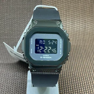 Pre-owned Casio G-shock Gm-s5600sb-1d Black Ion Plated Bezel Digital Ladies Fashion Watch