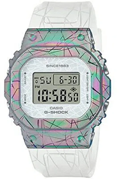 Pre-owned Casio G-shock Gm-s5640gem-7jr 40th Adventurer Stone Women's Watch White