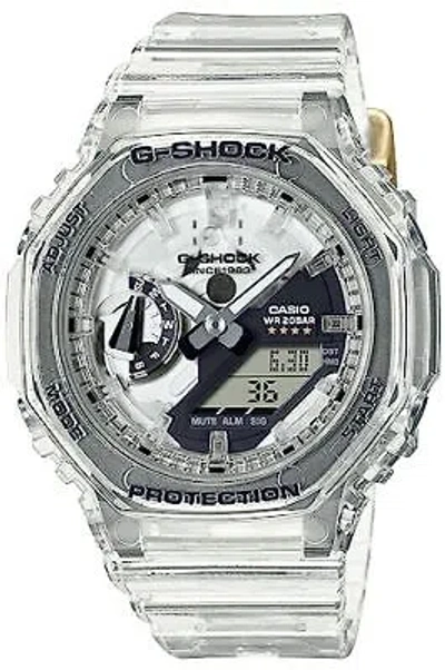 Pre-owned Casio G-shock Gma-s2140rx-7ajr 40th Anniversary Clear Remix Woman Watch Clear