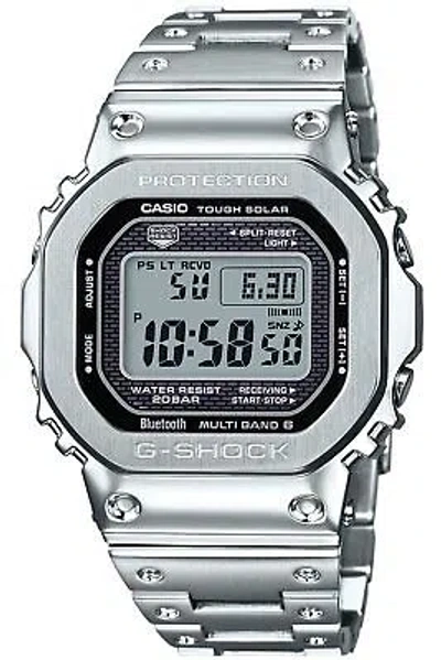 Pre-owned Casio G-shock Gmw-b5000d-1jf Full Metal Bluetooth Digital Men`s Watch With Box