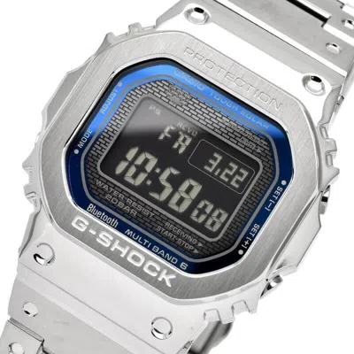 Pre-owned Casio G-shock Gmw-b5000d-2jf Navy Face Full Metal Bluetooth Radio Solar Watch