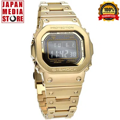 Pre-owned Casio G-shock Gmw-b5000gd-9jf Full Metal Gold Bluetooth Solar Men Watch Japan