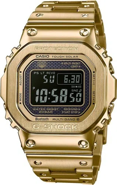 Pre-owned Casio G-shock Gmw-b5000gd-9jf Full Metal Solar Powered Radio Men's Watch
