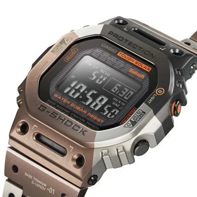 Pre-owned Casio G-shock Gmw-b5000tvb-1jr Full Metal Titanium Bluetooth Radio Solar Watch