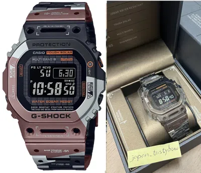 Pre-owned Casio G-shock Gmw-b5000tvb-1jr Titanium Full Metal Watch Men Japan Limited