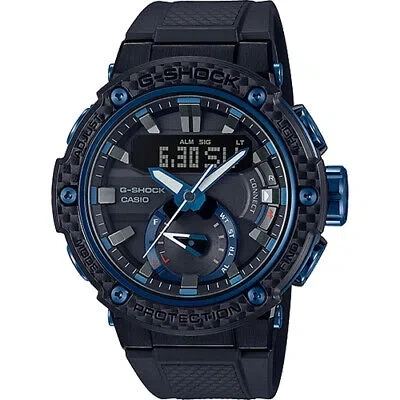 Pre-owned Casio G-shock Gst-b200x-1a2jf Blue G-steel Carbon Core Men's Watch In Box