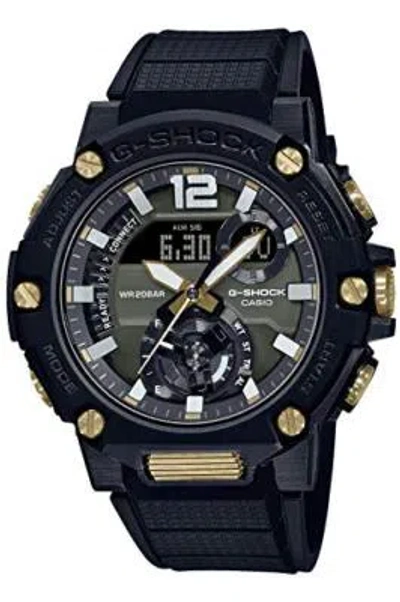 Pre-owned Casio G-shock Gst-b300b-1ajf G-steel Carbon Core Guard Bluetooth Solar Men Watch