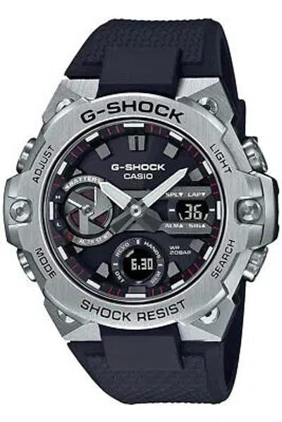Pre-owned Casio G-shock Gst-b400-1ajf G-steel Carbon Core Guard Bluetooth Solar Men Watch