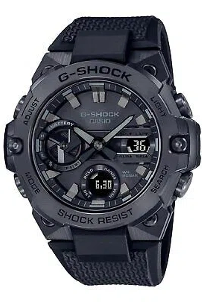 Pre-owned Casio G-shock Gst-b400bb-1ajf G-steel Bluetooth Men's Black Wrist Watch
