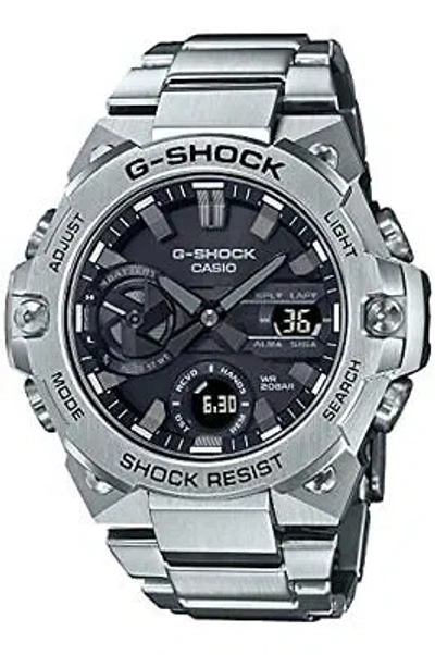 Pre-owned Casio G-shock Gst-b400d-1ajf G-steel Carbon Core Guard Bluetooth Solar Men Watch