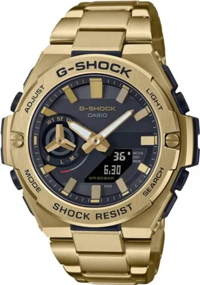 Pre-owned Casio G-shock Gst-b500gd-9ajf G-steel Solar Carbon Bluetooth Gold Watch Men